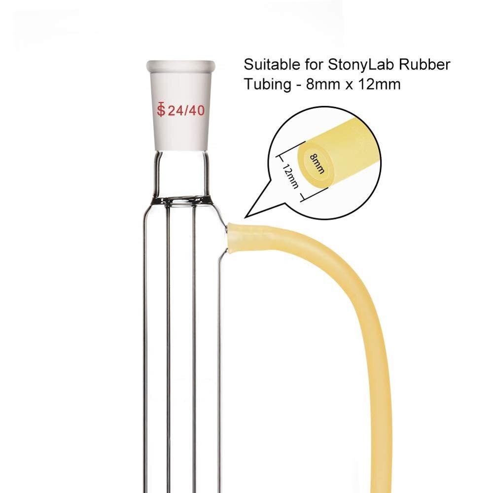 Borosilicate Glass Liebig Condenser with 24/40 Joint 400mm Jacket Length Lab Glass Condenser