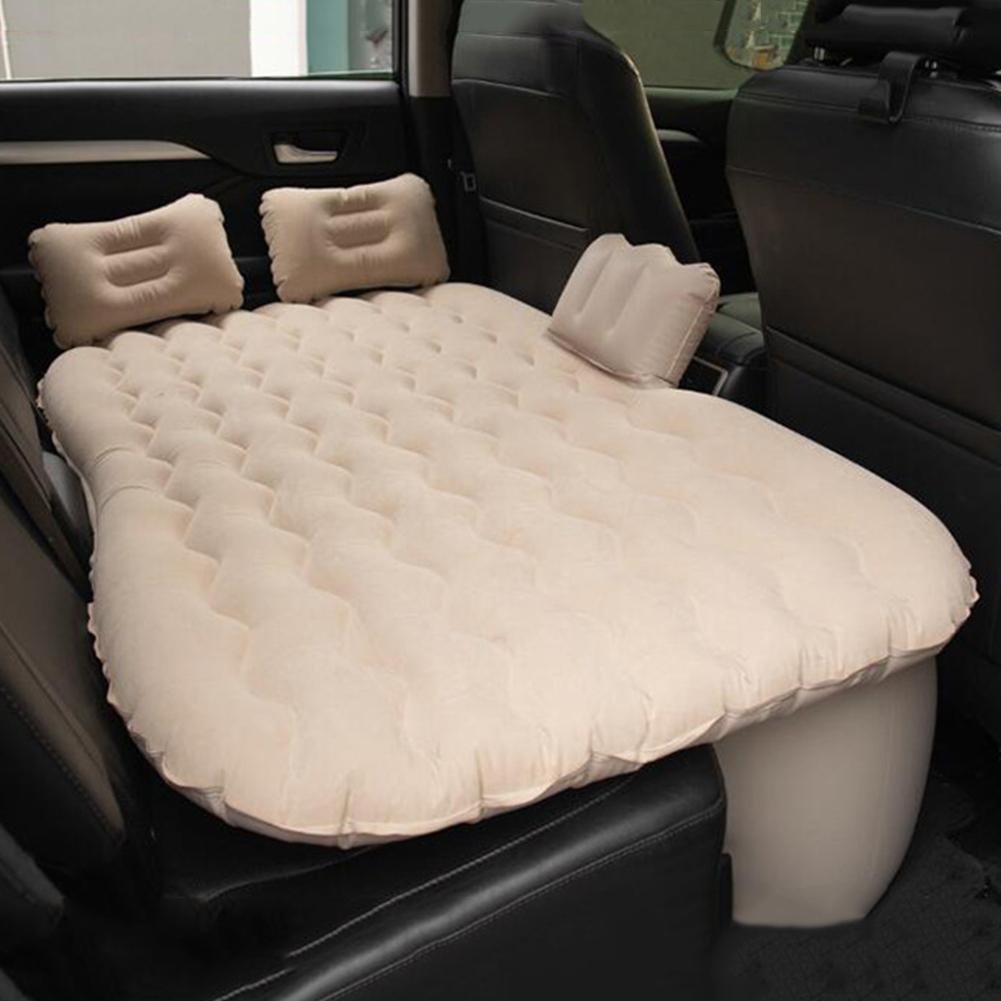 Car Inflatable Bed SUV Car Mattress Rear Row Car Travel Sleeping Pad Off-road Air Bed Camping Mat Air Mattress&Two Air Pillows