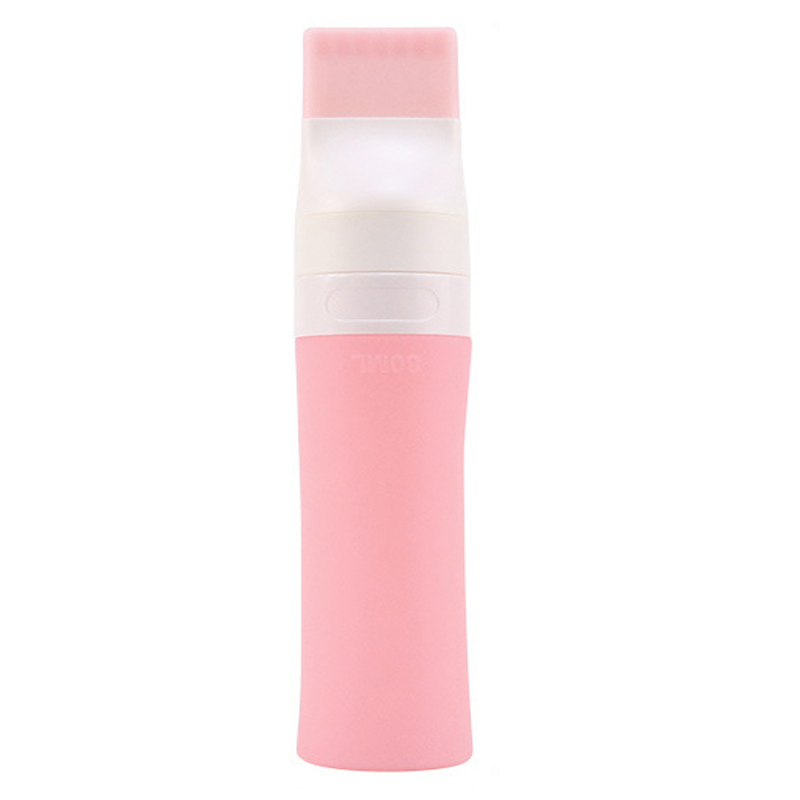 1PC 38/60/80ml Porous Silicone Dispensing Bottle Shampoo Body Wash Hair Dye Lotion Refillable Bottling Portable Travel: light yellow