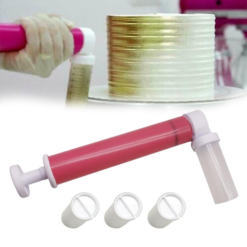 Aérographe manuel pour décoration de gâteaux, outils de décoration de pâtisserie, dépoussiérage, Tube de pulvérisation de couleur: Rose