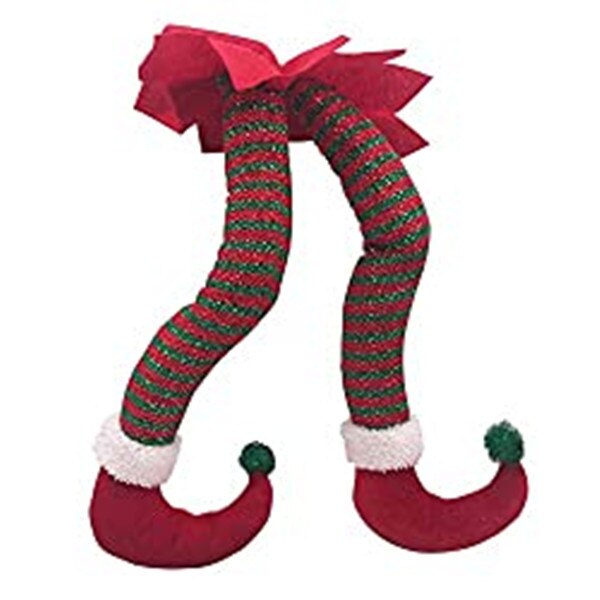Fowecelt jul hjemmeinnredning år varer juletre bord dør vinduspynt dekor alv på hylla jul: D