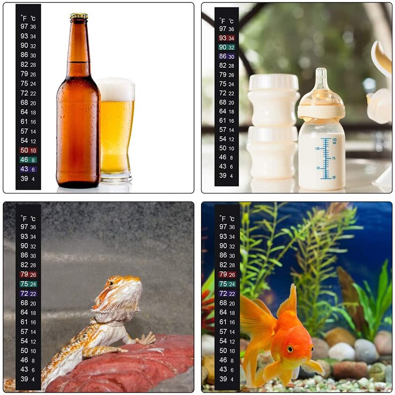 Termómetro Digital de elaboración de cerveza, tira adhesiva, pegatina con Sensor de acuario para pecera/lector de Sensor de temperatura de vino y cerveza Kombucha