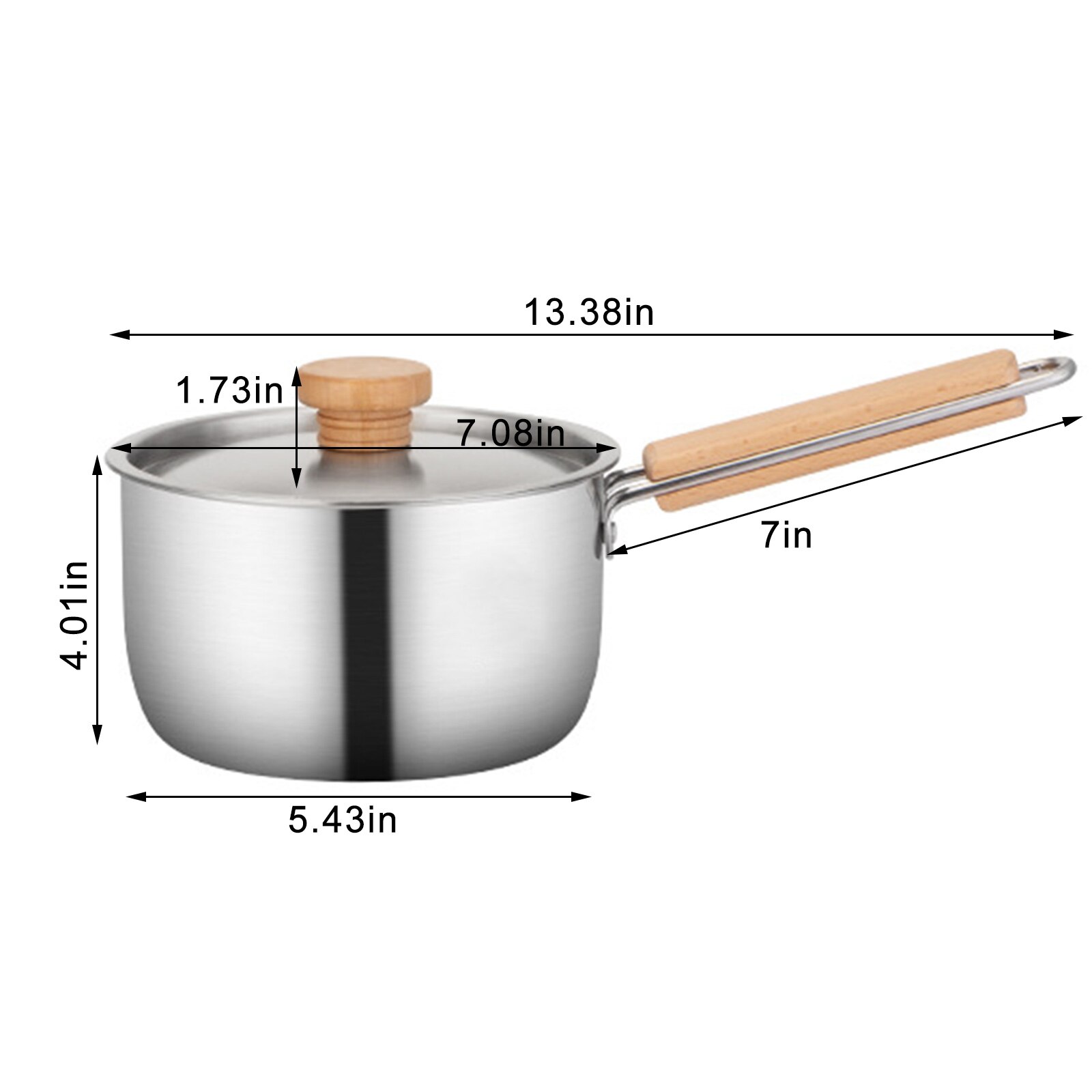 16/18cm Steaming Cookware Single Handle Stock Pot Household Stainless Steel Soup Pot For Gas Stove/Induction Cooker Cooking Pan: A