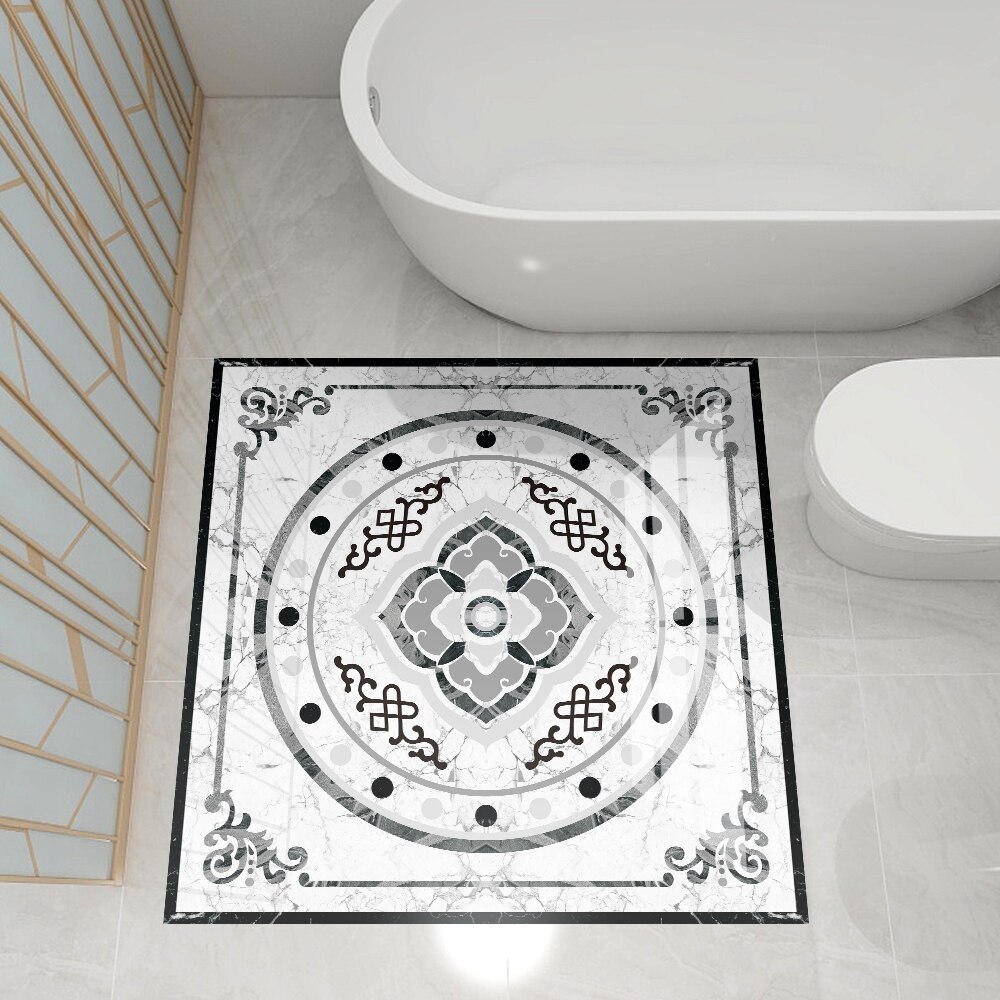 Parkettgolv klistermärken i europeisk stil pvc högblankt material dekoration klistermärken korridor veranda kakel renovering klistermärken marmor