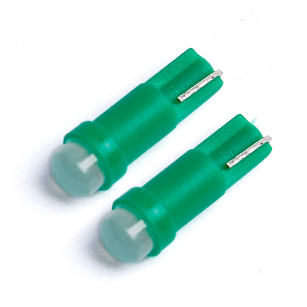 4 stks/partij T5 Cob Auto Deur Leeslamp Universal Car Light Led Lampen Lampen Kleurrijke Interieur Ornamenten Accessoires: Groen