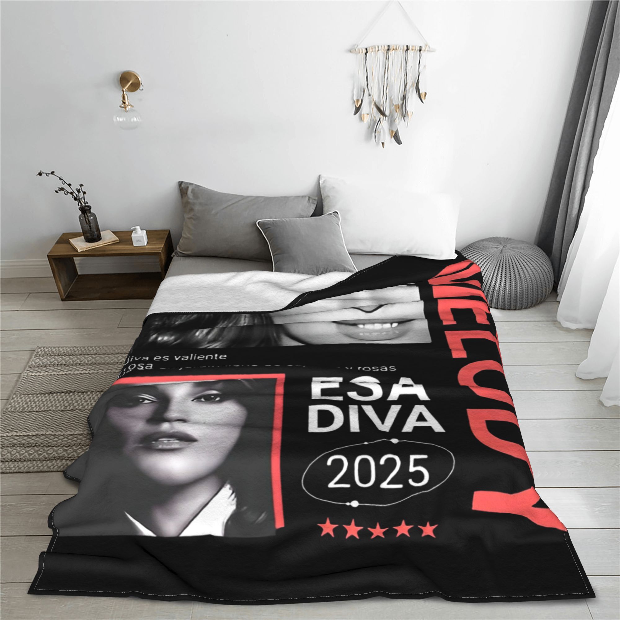 Melody Esa Diva Espagne Eurovisions 2025 Couverture pour canapé Couverture en peluche douce 50 x 60 pouces Couvre-lits de tailles multiples pour toutes les saisons