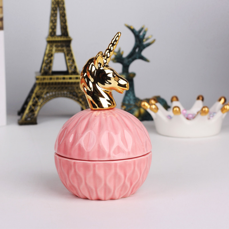 Nordique céramique boîte à bijoux scellé Animal stockage pot bonbons réservoir conteneur boucle d'oreille collier avec couvercle de mariage décoration de la maison: 2