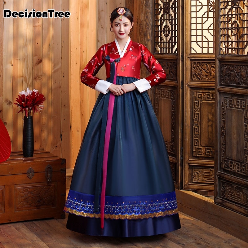 2020 sequined coreano tradicional traje hanbok feminino coréia palácio traje hanbok vestido de dança nacional roupas para palco mostrar