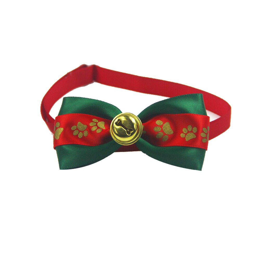 Collar navideño para perros y gatos, pajarita para perro, correa ajustable para el cuello, accesorios de aseo para perros y gatos: 1