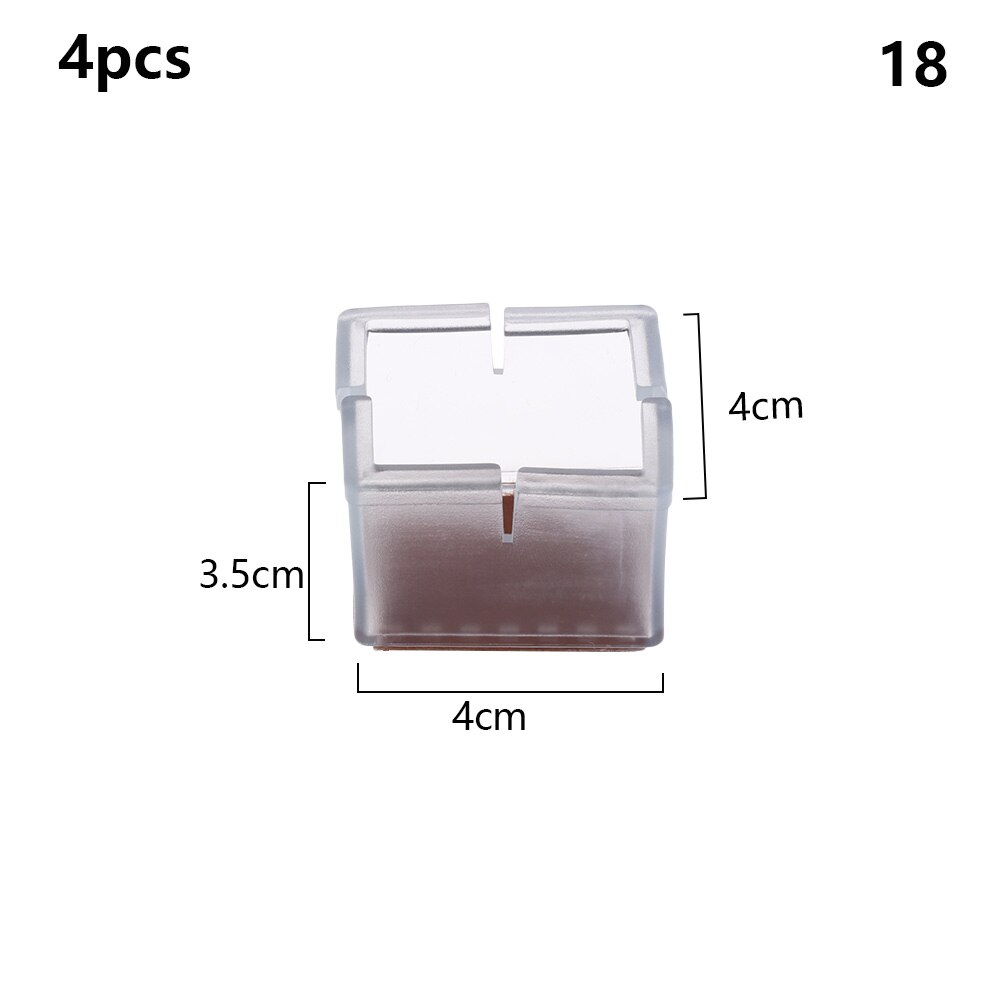 Pieds en caoutchouc protecteurs coussinets fond rond Silicone Table jambe couverture anti-dérapant meubles nivellement pieds chaise Table protecteurs de sol: 18