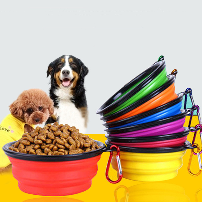 Opvouwbare reishondenkom Draagbare zachte siliconen voerbak voor honden Voedsel Watercontainer Puppyvoerbakken Outdoor huisdierenbenodigdheden