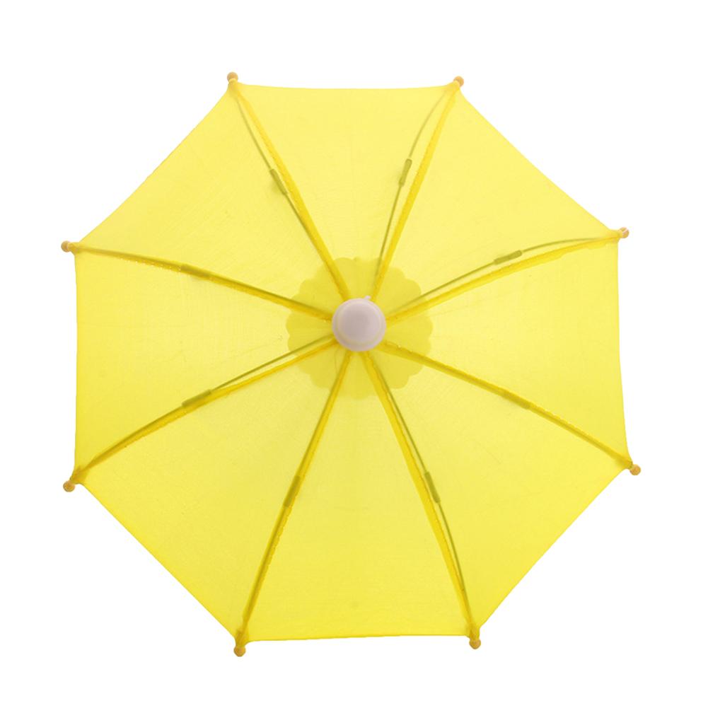 Mini Toy Umbrellas Doll's Toys Girls Doll Accessory Rain Umbrella Play Toy Photography Prop Cute Dollhouse Miniature Umbrella: Yellow