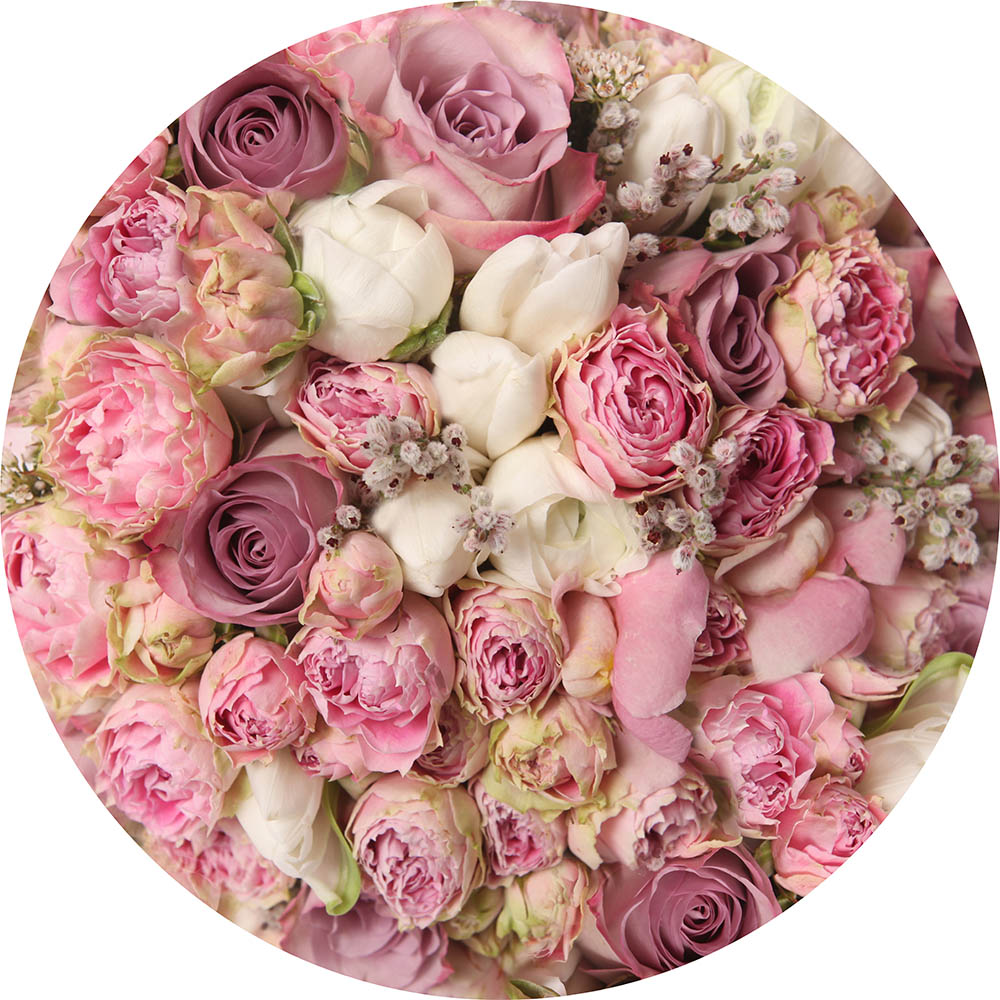 Mocsicka Round Circle Photography Backdrop Table Cover Pink Flower Wall Rose Wedding Background Decoration for Photo Studio Prop