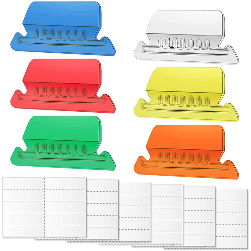 60 Sets Hanging File Tabs And Inserts,Colorful File Folder Labels Filing Tabs For File Identification, Easy To Read: Default Title