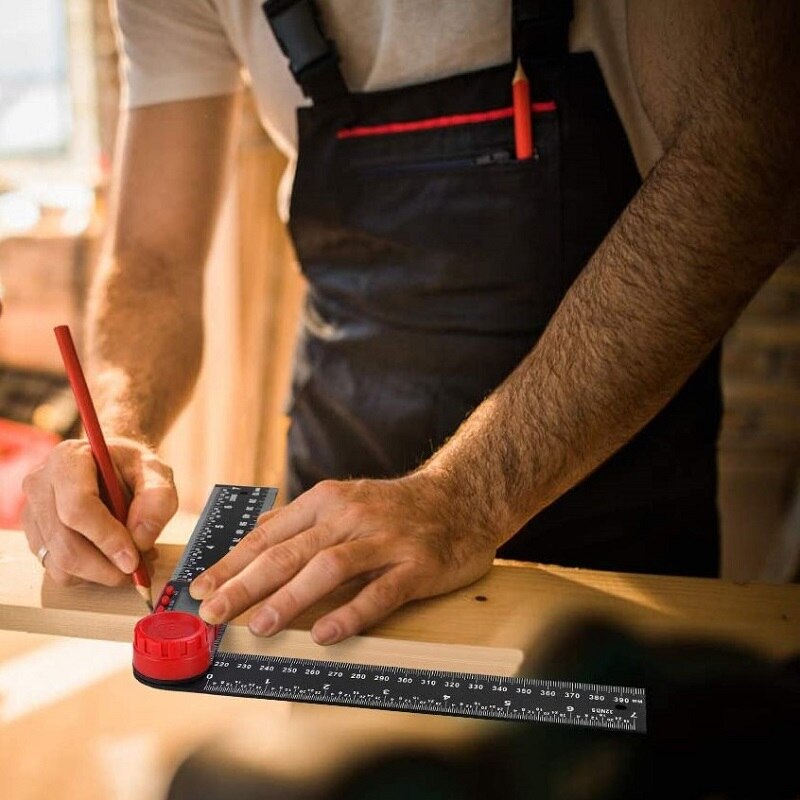 2-in-1 Digital angle ruler Protractor Digital calipers Black vernier caliper Level ruler 360 ° 200/300 mm range Scale tool