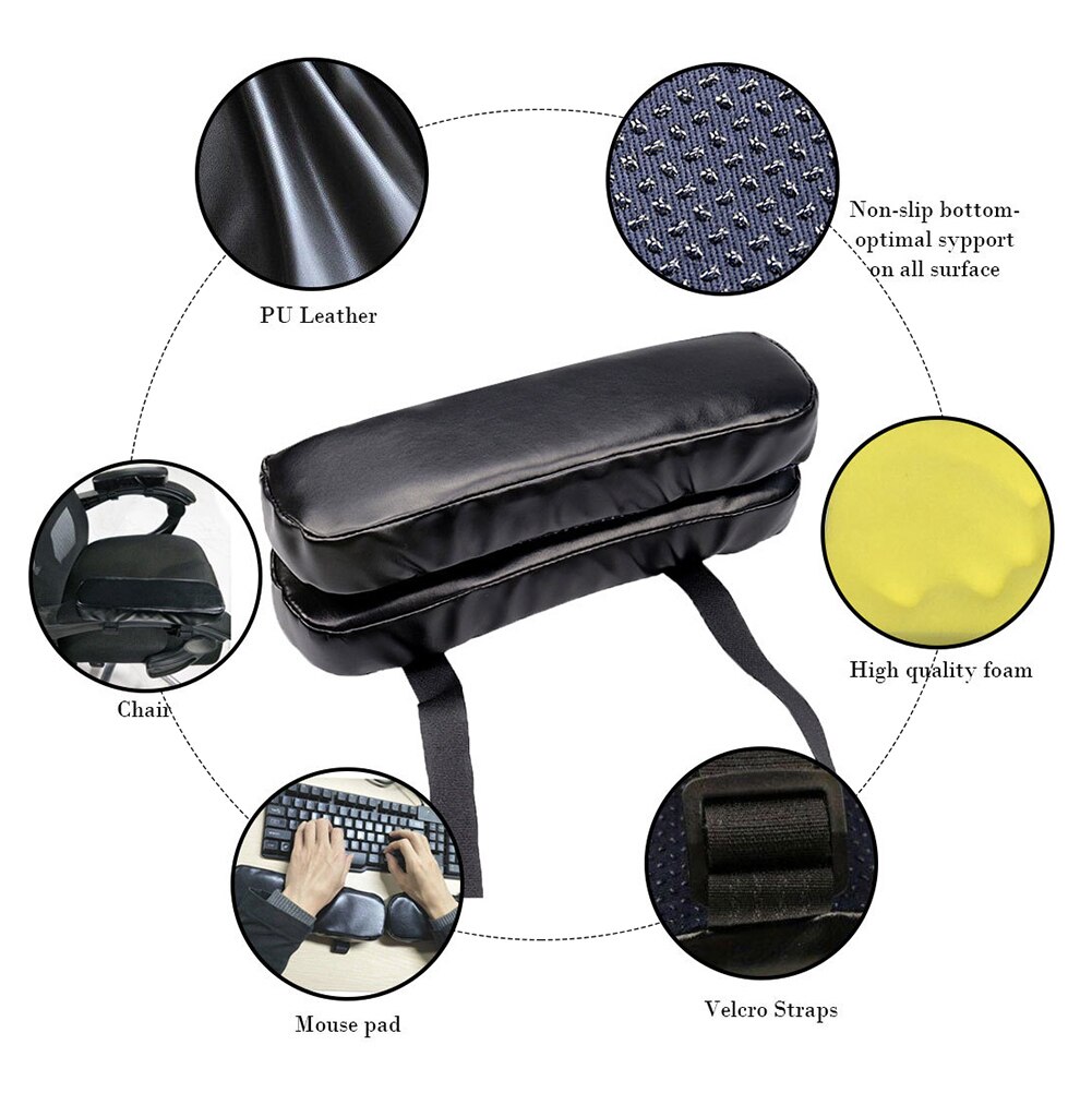2Pcs Chair Armrest Pads For Office Home Memory Foam Slow Rebound Elbow Relief Pillow Support Hand Arm Rest Pads