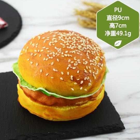 Festliga festtillbehör konstgjorda livsmedel imitation hamburgare simulering hamburgare bröd modell tillbehör rekvisita 2pc/ parti