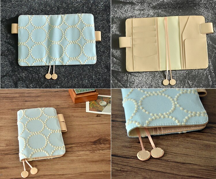 Cute Embroidery Soft Cloth Cover For Standard A5/A6 Fitted Paper Book 1 Piece