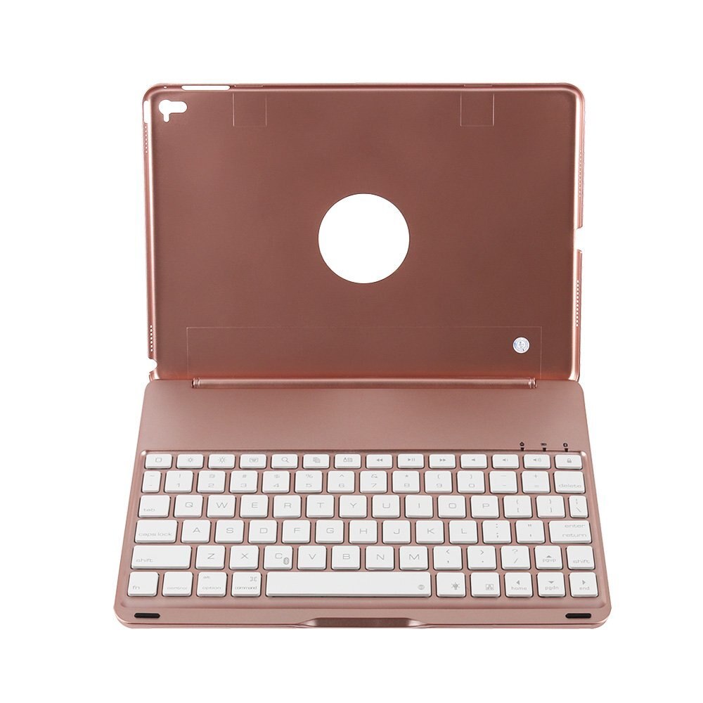 F8S F8AS F8S Pro Aluminum Alloy Colorful Backlight Bluetooth Keyboard Case with Folding Cover For iPad