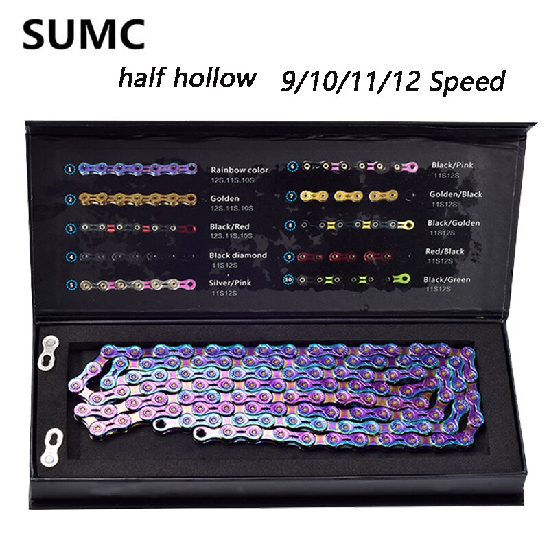 Bicycle chain Rainbow Mountain bike Road bike shifting chain 9/10/11/12 speed for M8000 M6000 M610 with missinglink