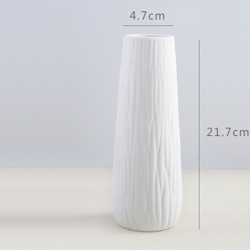 Nordisk minimalistiske enkle keramiske vaser hvit / svart bordvase europeisk stil hjem dekorasjon blomsterpotte håndverk: Stil 8