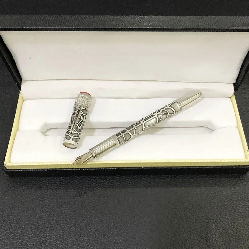 Luxury Spider Web Pattern Barrel Black Red Roller ball Pens Fountain Pen for Writing shoocl pen: black / o．b．