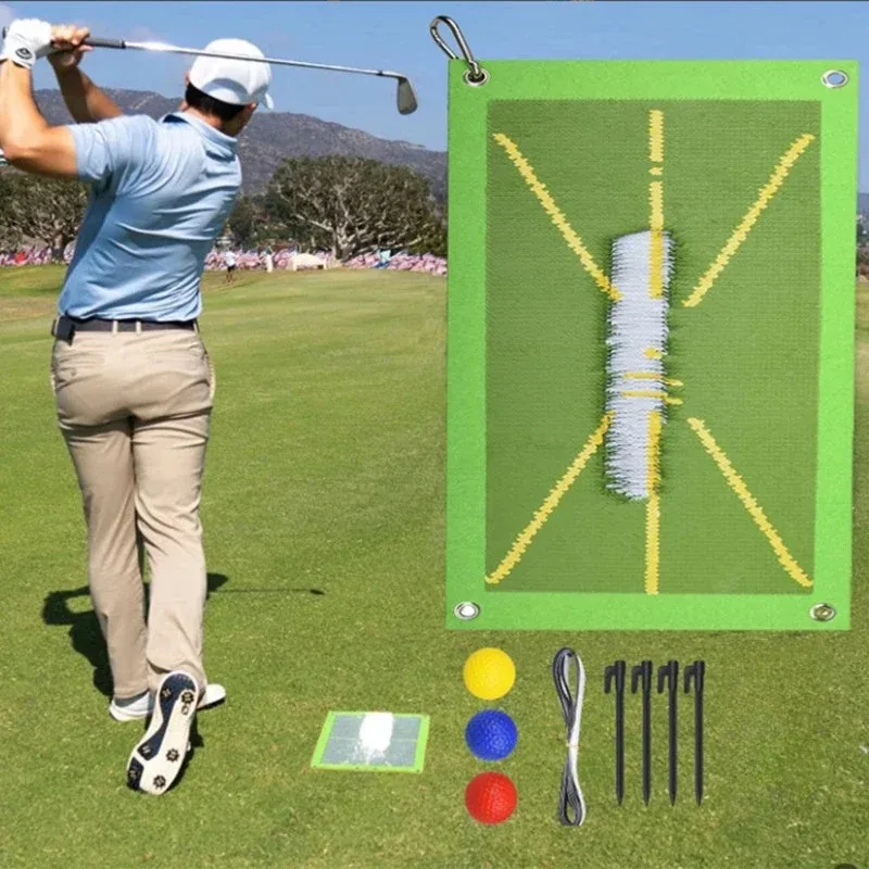Golftraining Beginnersaccessoires voor swingdetectie Batting Ball Directionele padpads Oefenpads Gereedschap Trainingshulpmiddelen Mat