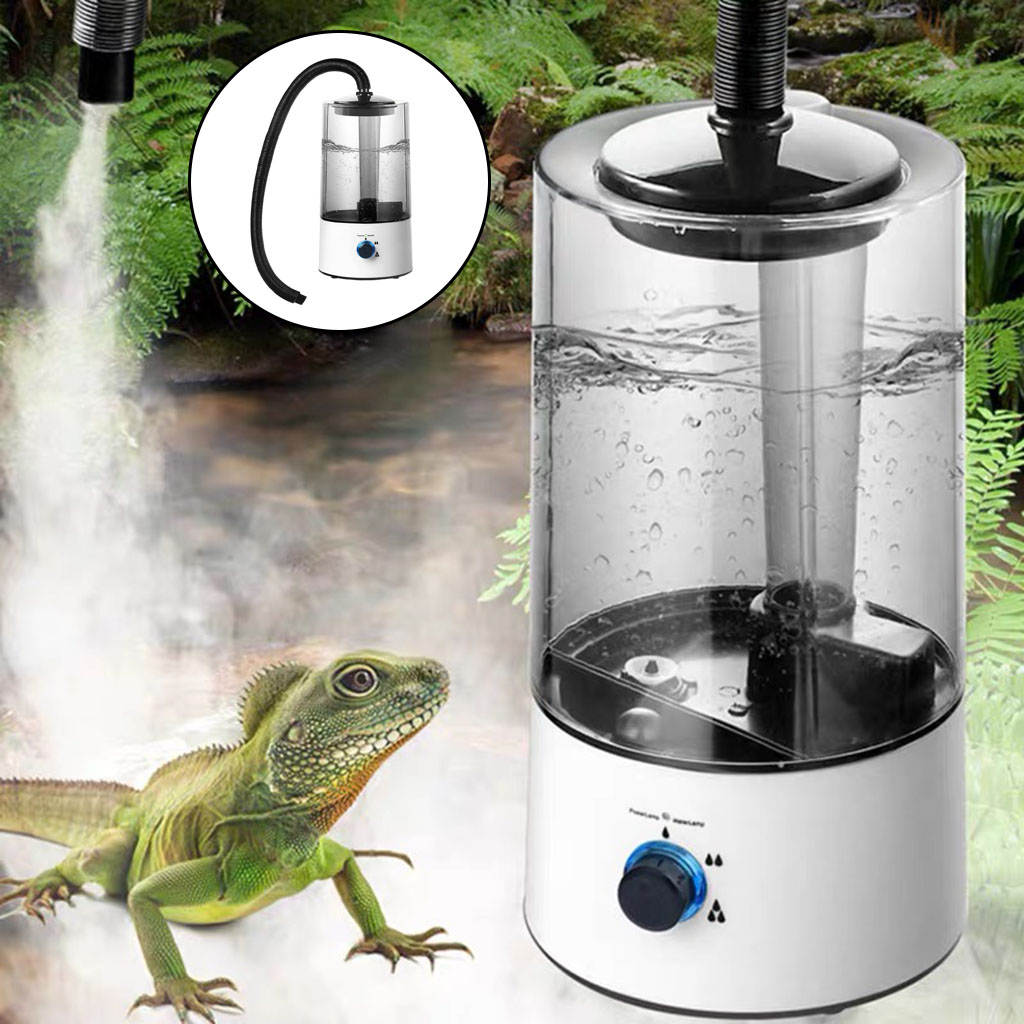 Reptile Humidifier 4L Fogger Sprayer Amphibians Mister Snake Vivarium Lizard Tortoise Herps Paludarium Fog Machine US Plug