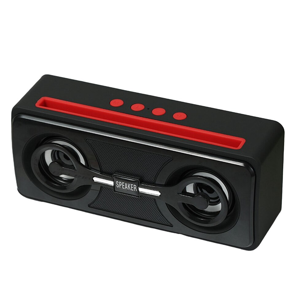 T28 bluetooth-lautsprecher 5.0 kabelloser super-bass-subwoofer, stereo-soundbox, handyhalterung, lautsprecher, unterstützt tf-karten: Rot