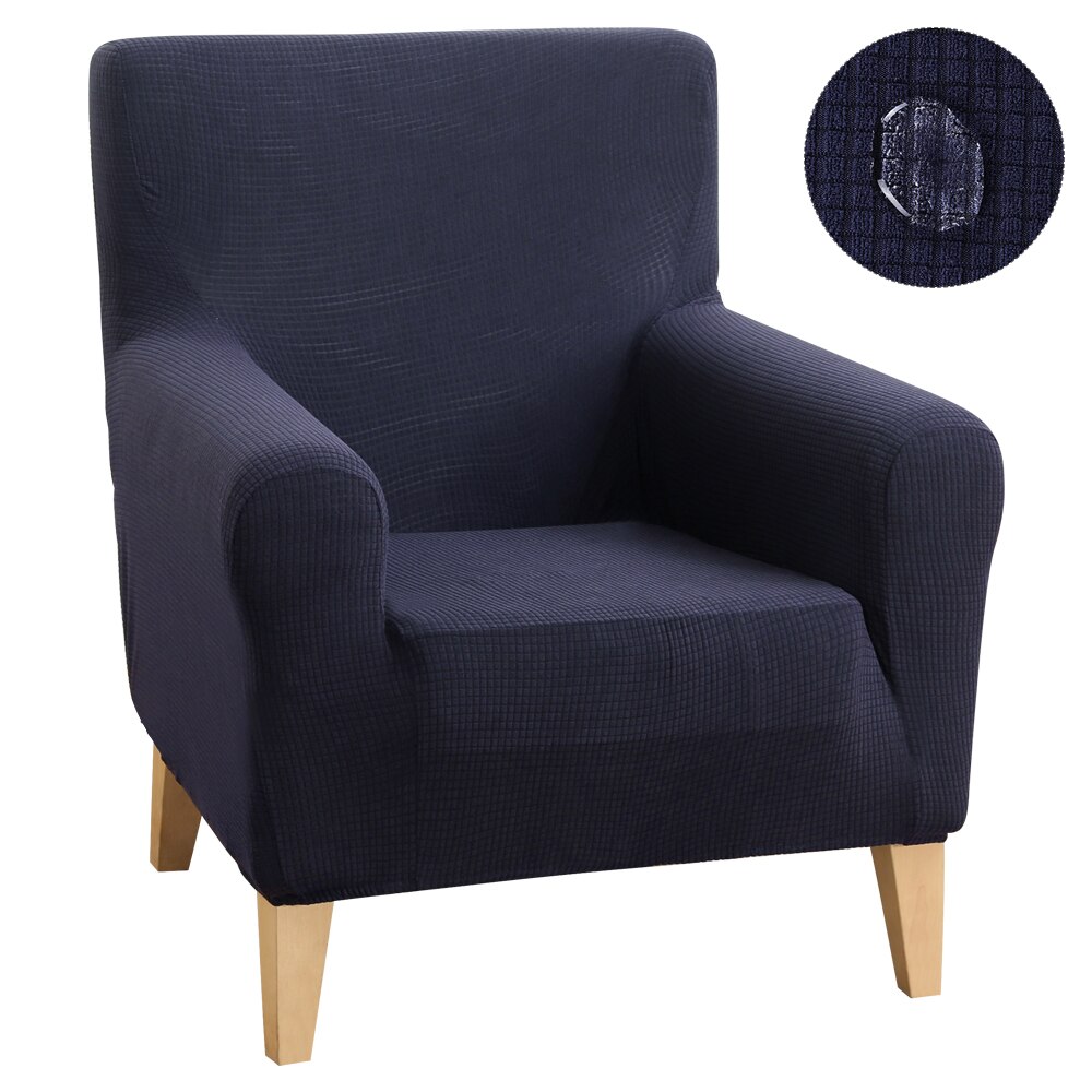 Moderne effen jacquard elastische bankzithoesbeschermer, wasbare hoes, universele bankhoes voor 1 persoon, woondecoratie