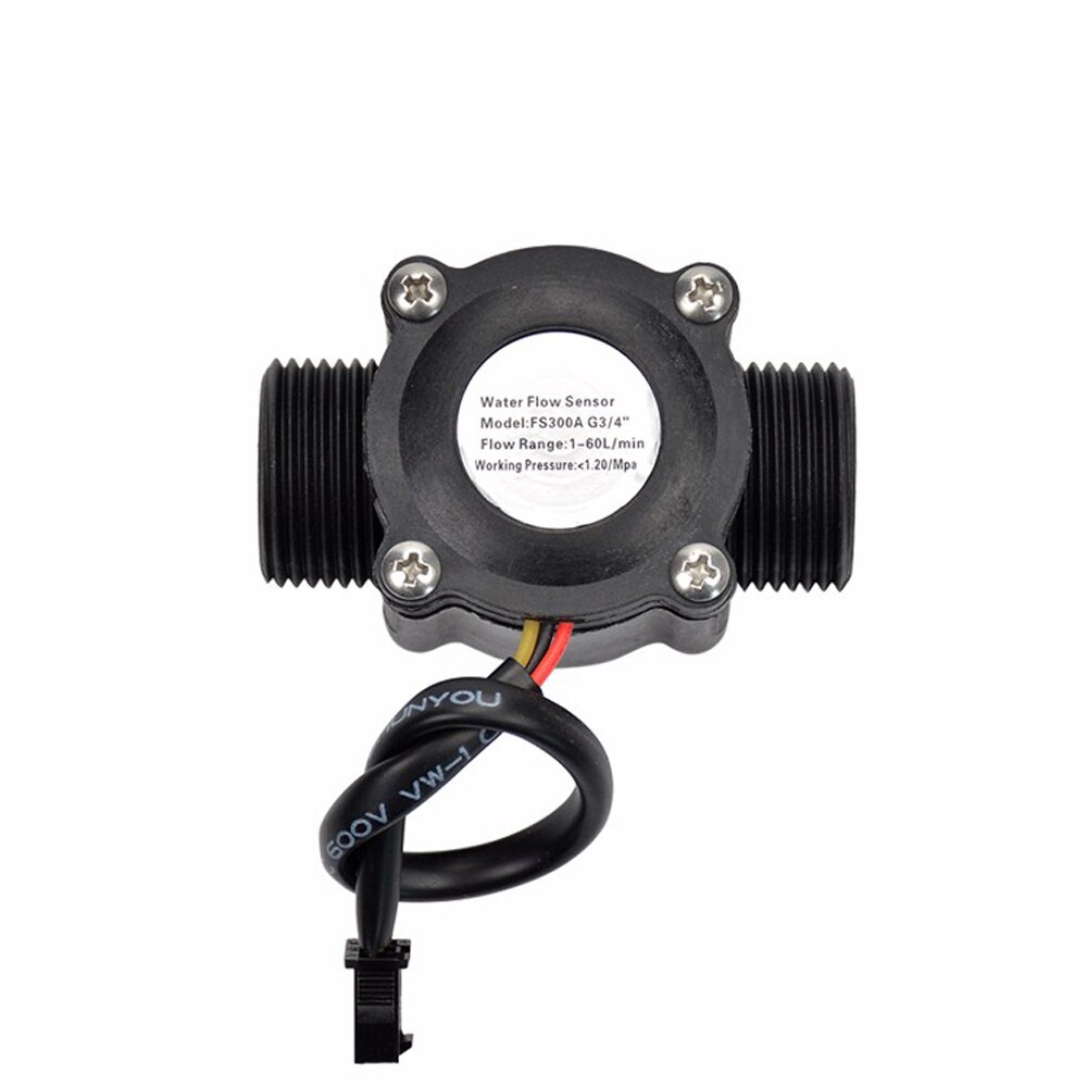 FS300A Water Flow Sensor 1-60L/min G3/4" DN20mm Stainless Steel Shaft Zhongjiang Sea