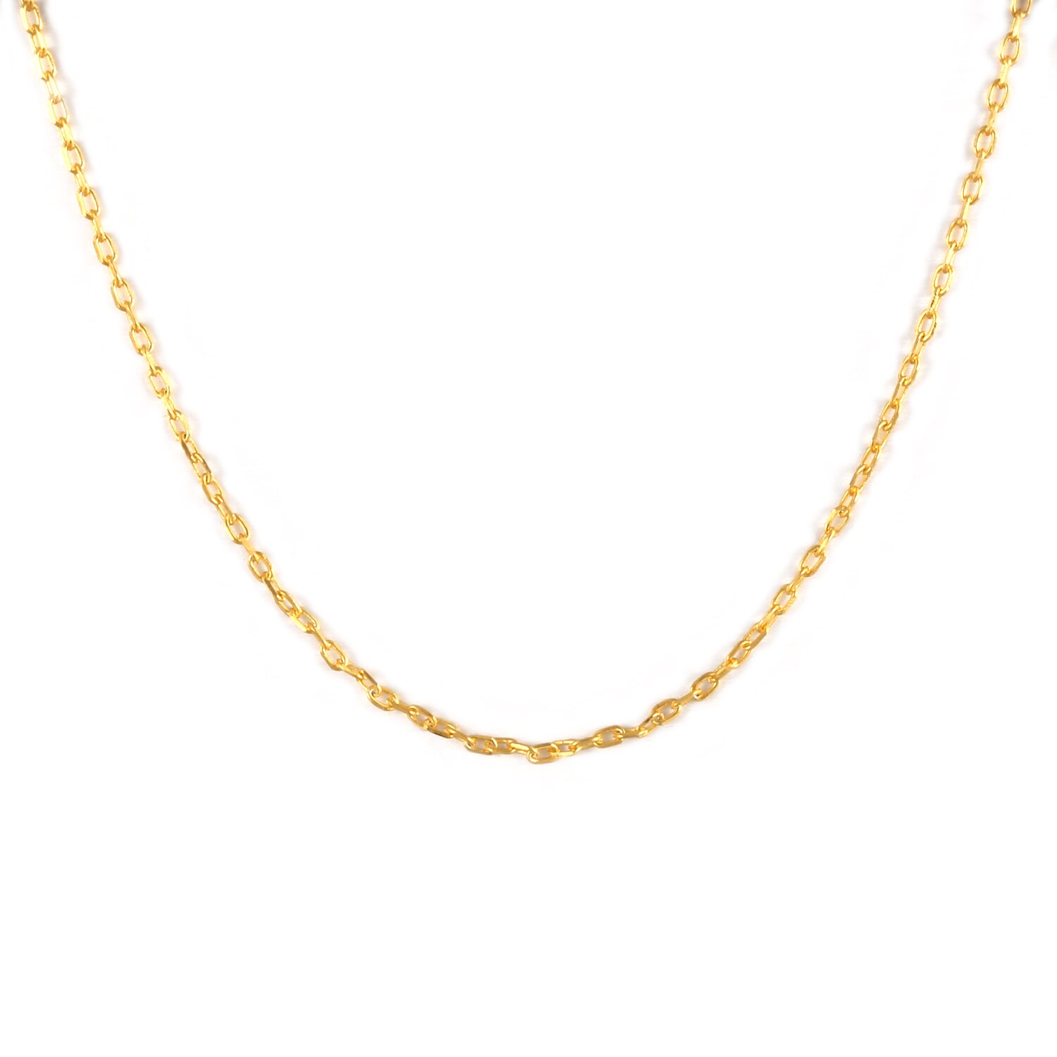 Gouden Ketting Ketting Voor Vrouwen 18-Inch 925 Sterling Zilveren Sleutelbeen Blote Ketting Gouden Kleur Chokers Ketting Mode-sieraden: Default Title