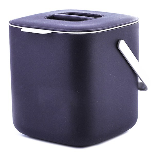 Compost-cubo de basura para residuos de alimentos, contenedor de basura con escurridor, organizador de accesorios, herramientas: Dark Gray