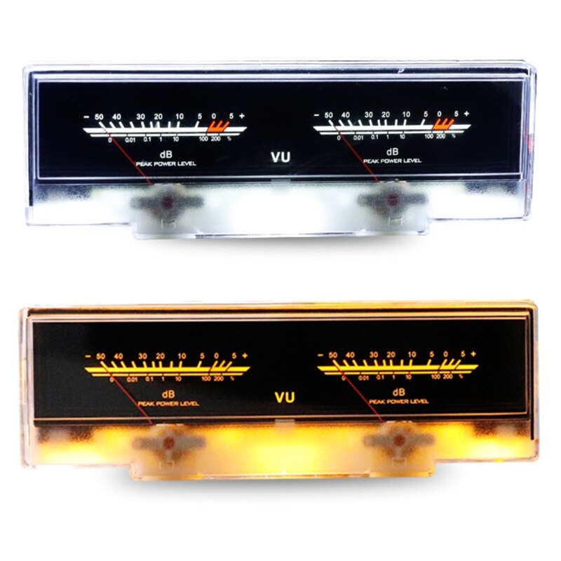 Dubbele Pointer Vu Meter Stereo Audio Versterker Board Db Sound Level Indicator Meter Verstelbare Backlight Met Driver