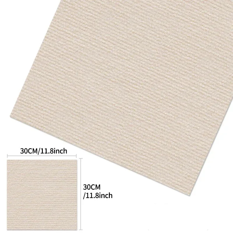 30 x 30cm selvklebende teppegulvfliser klistremerke firkantede tepper avskalbar matt gulvbelegg til kjøkken interiør tepper: 1200 mmx 1200mm / Svart