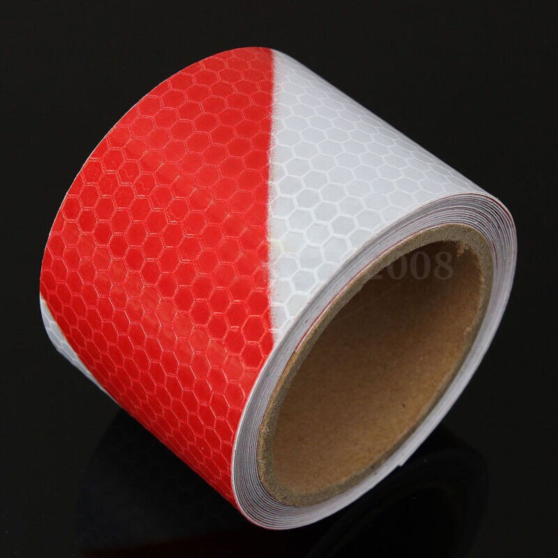 3M x 5cm car warning safety reflective tape film red and white reflective safety warning show off tape film sticker