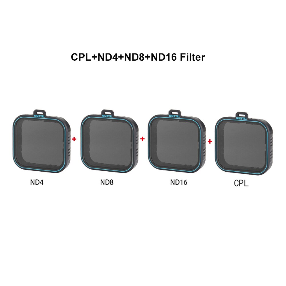 TELESIN CPL ND 4 8 16 Filter set For Gopro hero 7 6 5 Hero7 hero6 hero5 filtre kit filtro polarizing filter for go pro camera: CPL and ND