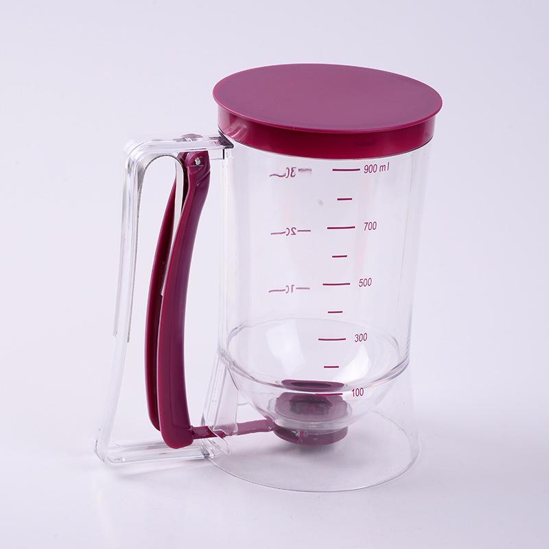 Pancake Batter Dispensers With Measuring Label For Baking Cupcakes Waffles Muffins Cupcakes Cakes Cream Separator Measuring Cup