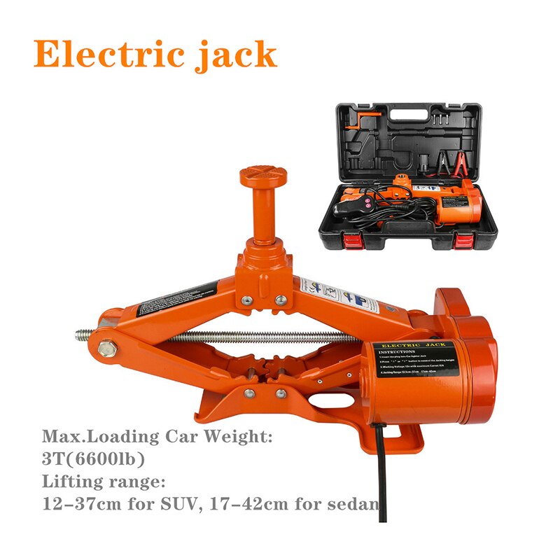 Portable 12V Car Jack 3Ton Electric Jack Auto Lift Scissor Jack Lifting Machinisms Lift jack