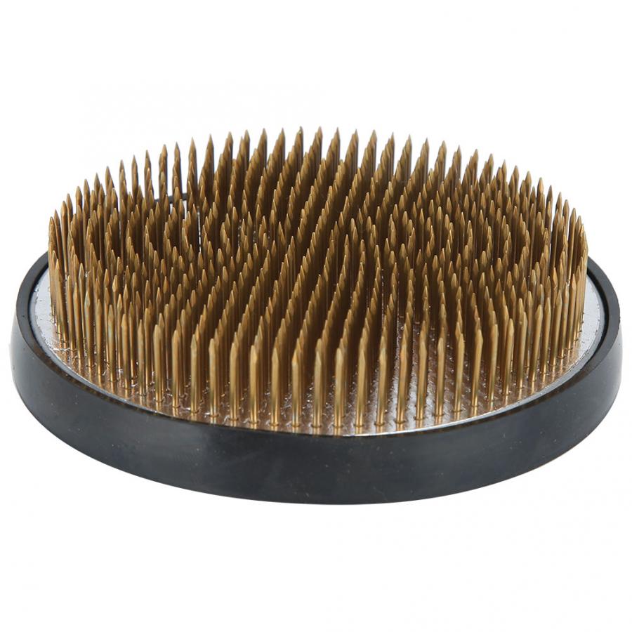 Round Shape Flower Kenzan Holder Japanese Flower Arrangement Needle Pin Arranging Accessories: Copper needle