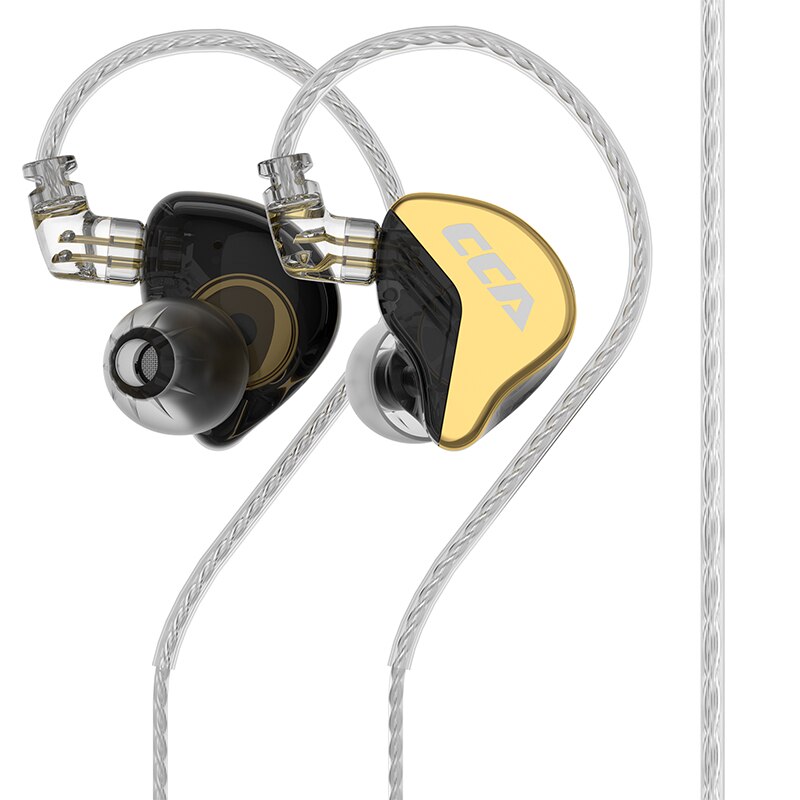 CCA CRA+ Wiszące douszne przewodowe słuchawki HiFi Monitor Słuchawki z redukcją szumów Sportowe słuchawki douszne dla graczy KZ ZEX Pro NRA CA4: Czerwony