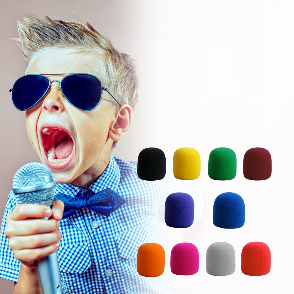 Simple Microphone Foam Mic Sponge Cover Studio Windscreen Protective Grill Shield Music Speaker Cover Microphone Accessories