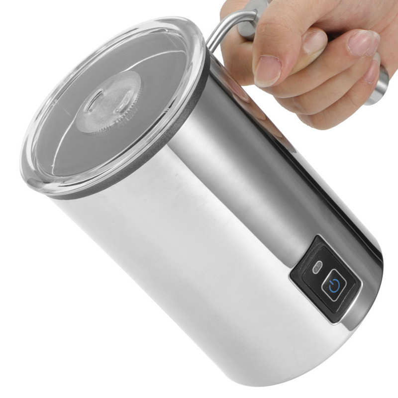 500W elektryczny spieniacz mleka ze stali nierdzewnej śmietanka robić kawy spienianie Foarmer dla Latte gorąca czekolada podgrzewacz robić mleka dom przyrząd kuchenny