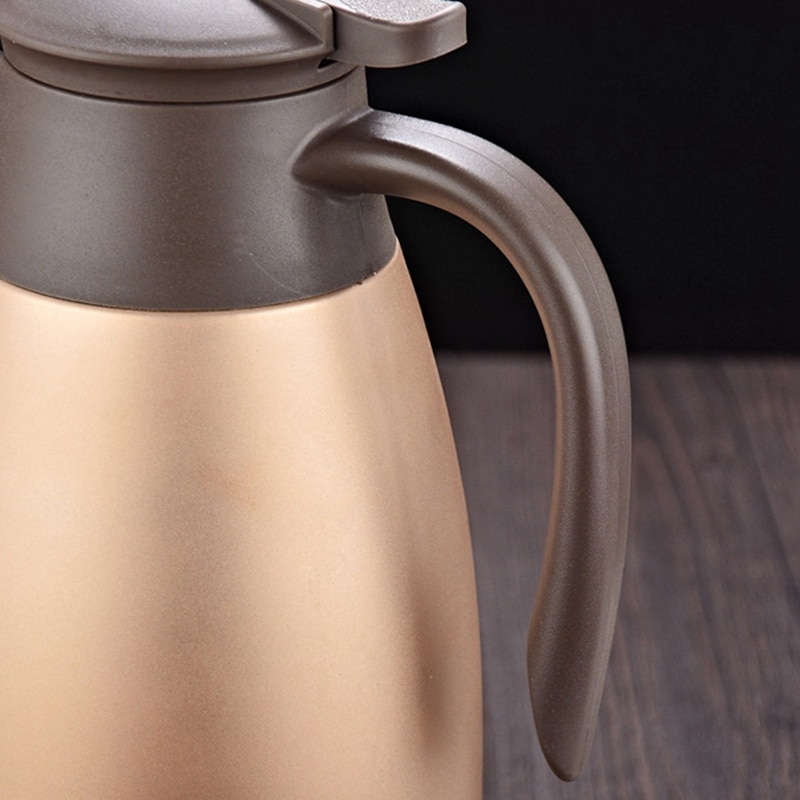 2L Flask Thermal Water Jug Pitcher Stainless Steel Double Layer Insulated Pot Vacuum Bottle Coffee Milk Tea Water Kettle
