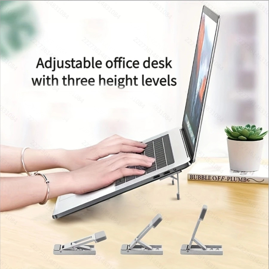 Aluminium laptop onzichtbare standaard beugel mini draagbare verhoging kleine voetpad koelrek basispads