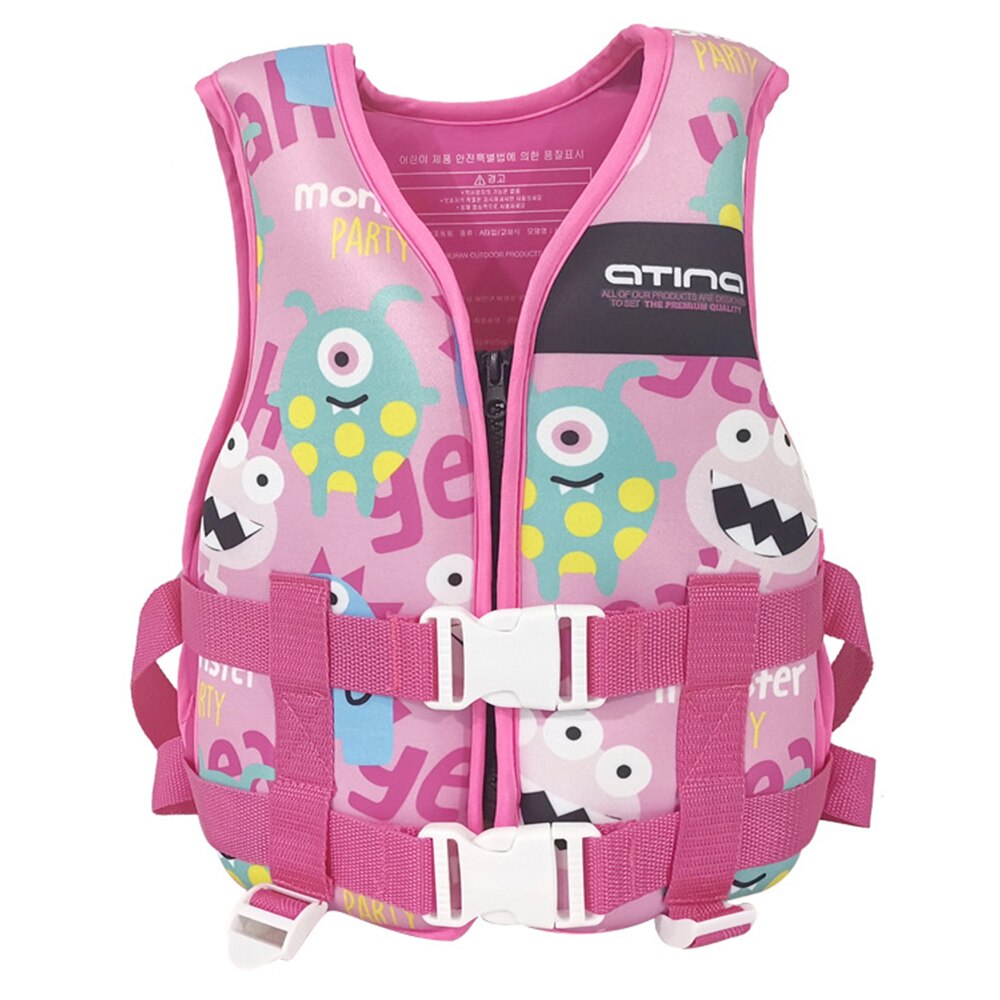 Giubbotto di salvataggio per sport acquatici per bambini giubbotto di salvataggio per nuoto per bambini con fischietto per ragazzi e ragazze attrezzatura per la sicurezza subacquea per bambini 20-30KG: Colore rosa