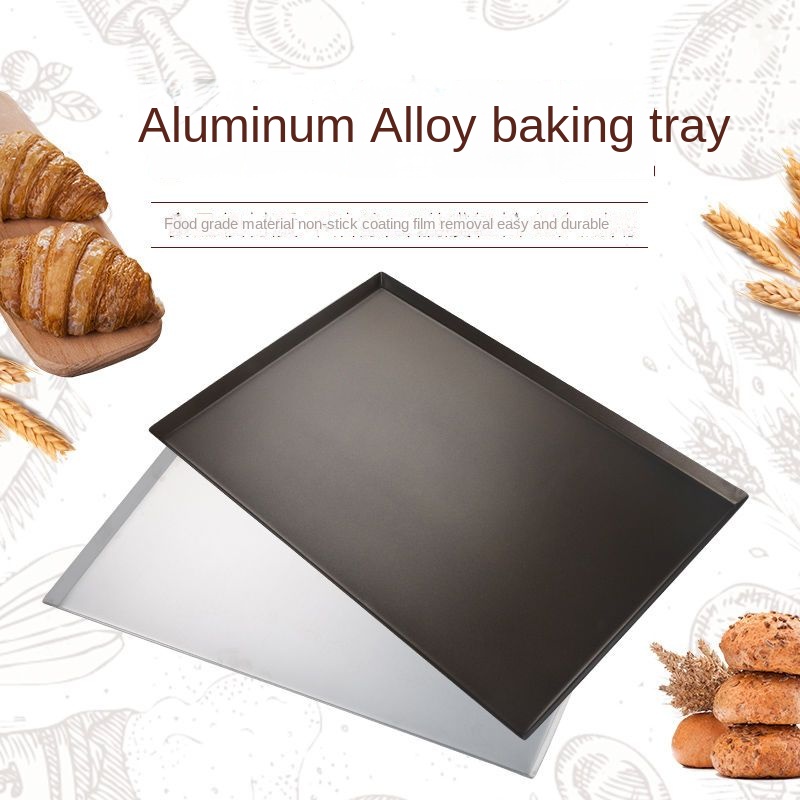 Rechthoekige 60X40 Aluminium Antiaanbaklaag Haakse Bakvorm Bakvorm Met Antiaanbaklaag Cake Bakvorm Oven Commercieel Gebruik