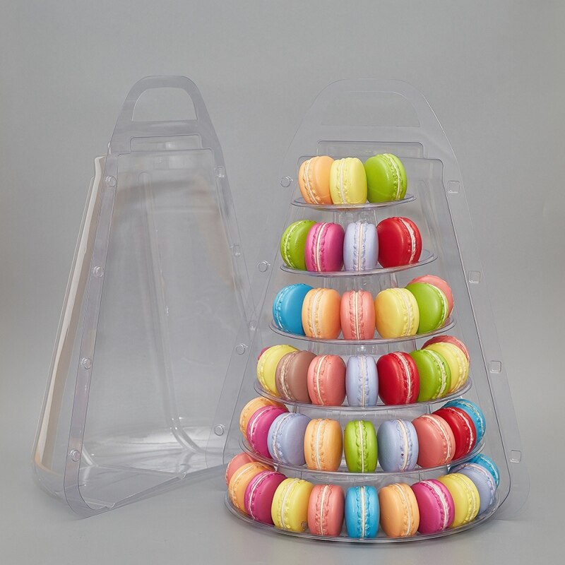 4/6 Tiers Macaron Display Stand Cupcake Tower Rack Cake Stands PVC Tray For Wedding Birthday Cake Decorating Tools Bakeware