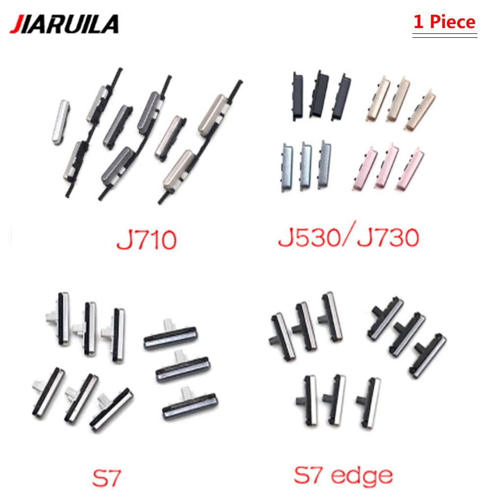 20pcs/lot Volume Up Down + Power On Off Button Side Key For Samsung S3 S7 Edge J5 J7 J510 J710 /J5 J7 J730 Side Button