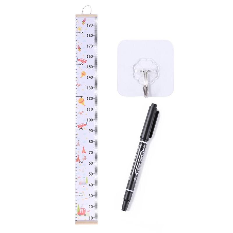 Baby Removable Height Growth Chart Ruler Wall Decor Canvas Sticker for Kids Necessary Household Infant Growth Supplies: B